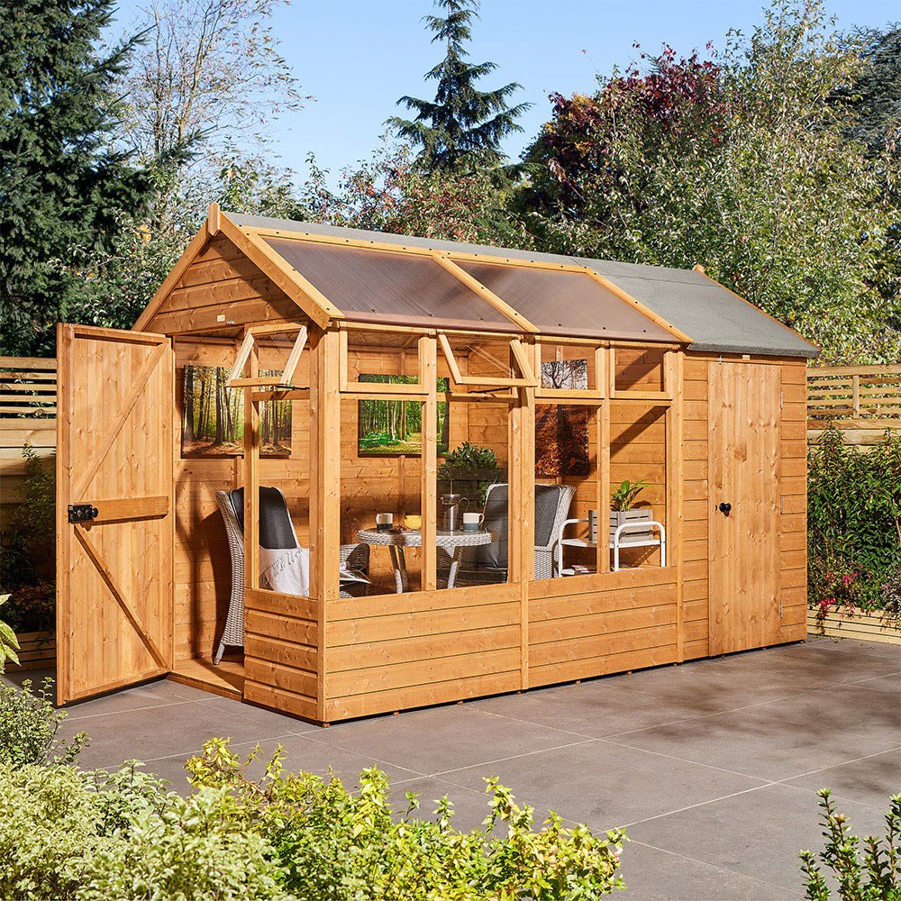 Wooden Growhouse with Store 12 x 6ft