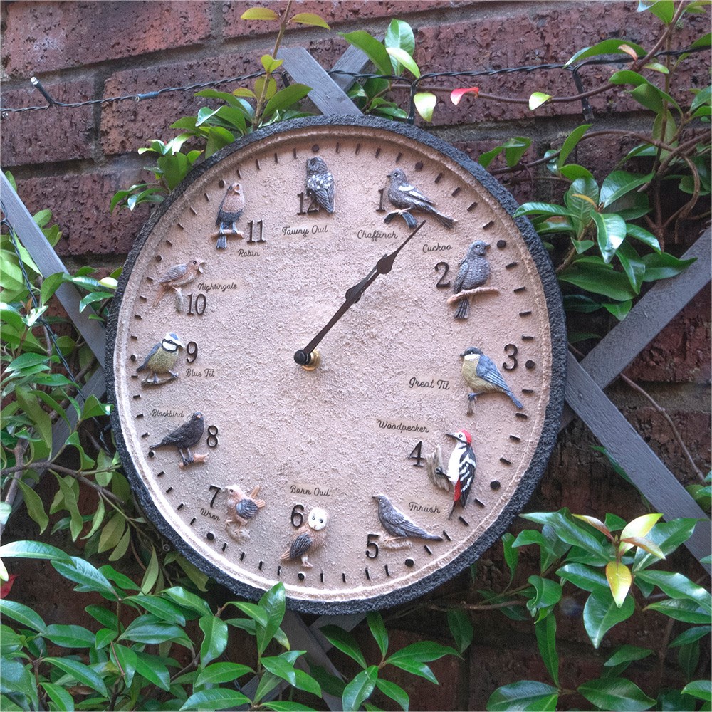 Wild Birds Design Outdoor Garden Wall Clock | 12