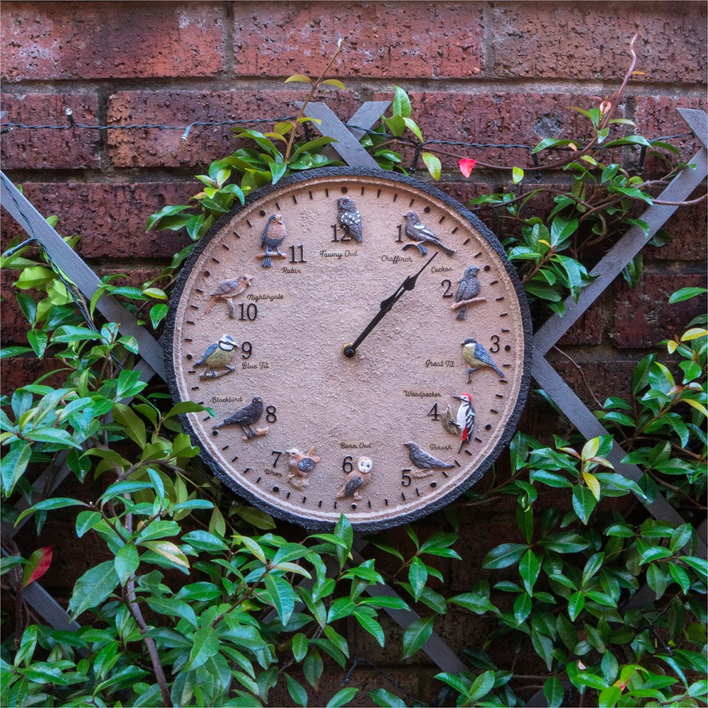 Wild Birds Design Outdoor Garden Wall Clock | 12