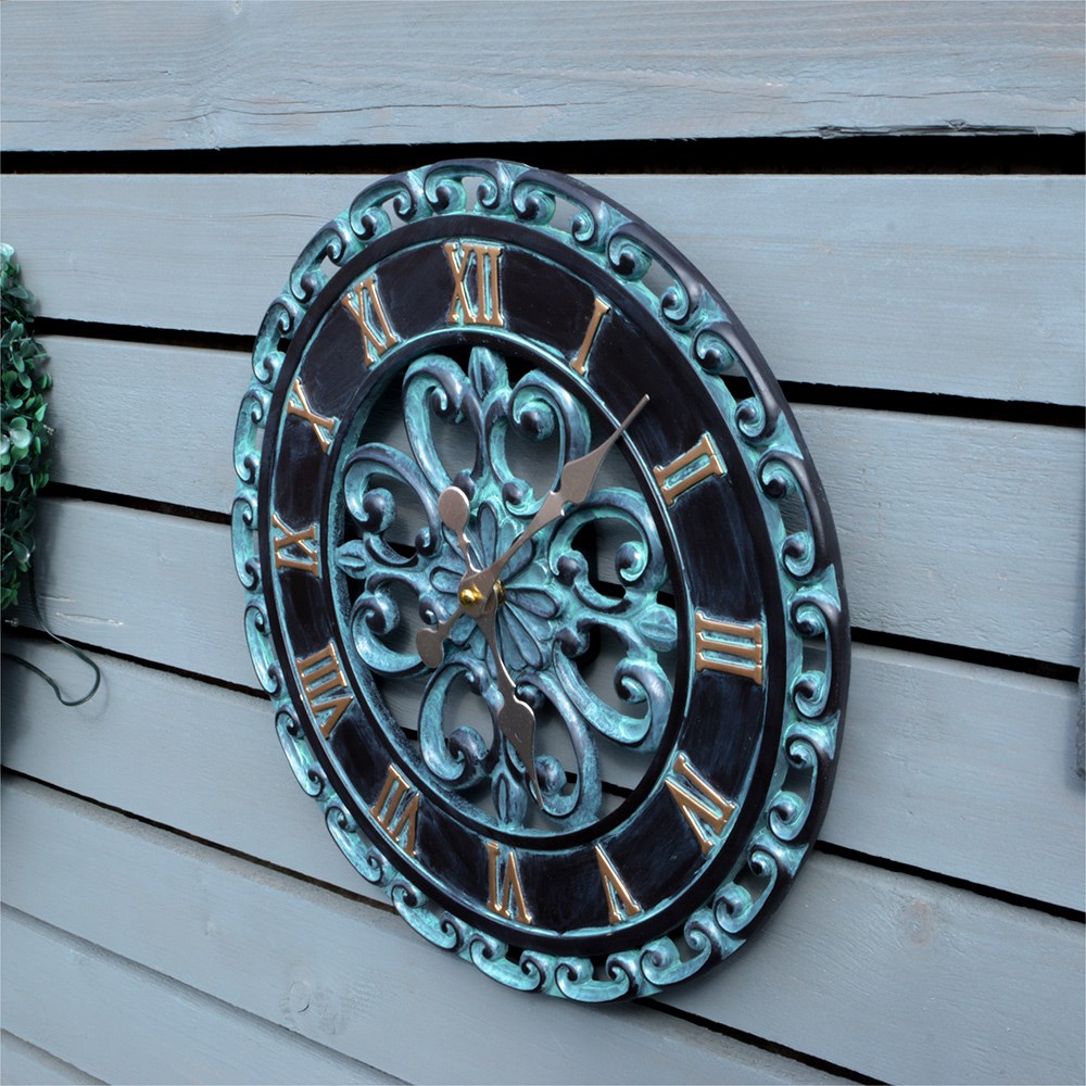 Vintage Open Face Outdoor Garden Wall Clock | 13