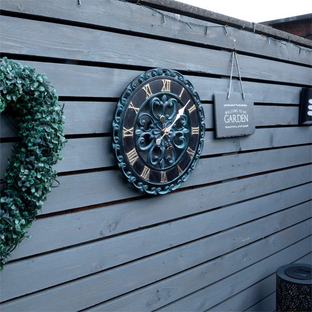 Vintage Open Face Outdoor Garden Wall Clock | 13