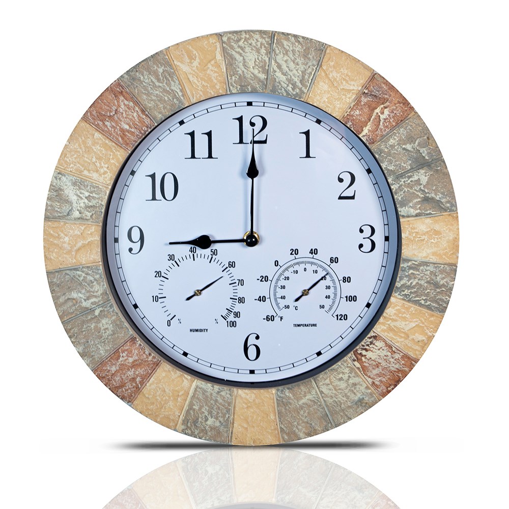 Outdoor Wall Clock With Humidity & Termperature