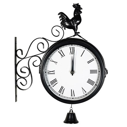 Double Sided Station Outdoor Garden Clock | 8" | Battery Powered