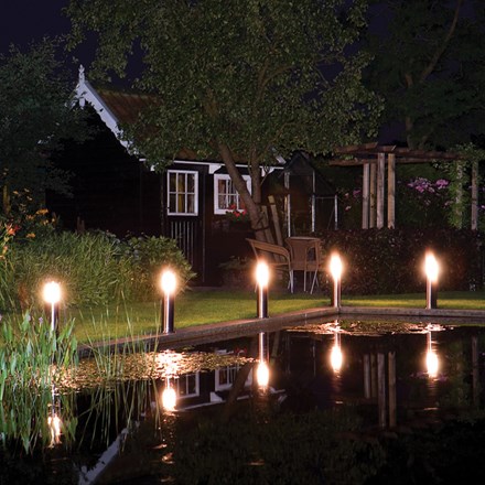 Warm White Lismore Lighting Post | Stainless Steel | 12V