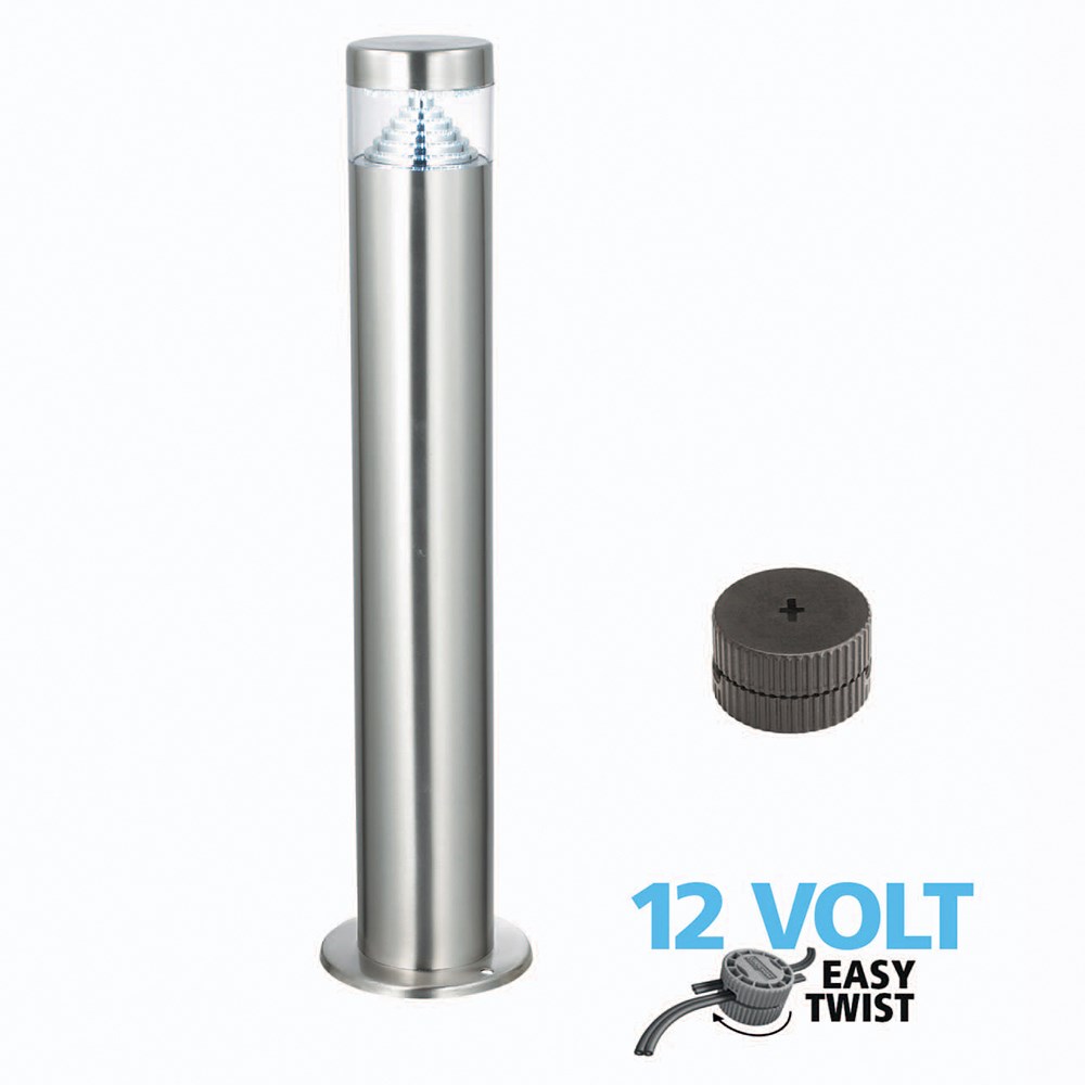 Warm White Canberra Lighting Tall Post | Stainless Steel