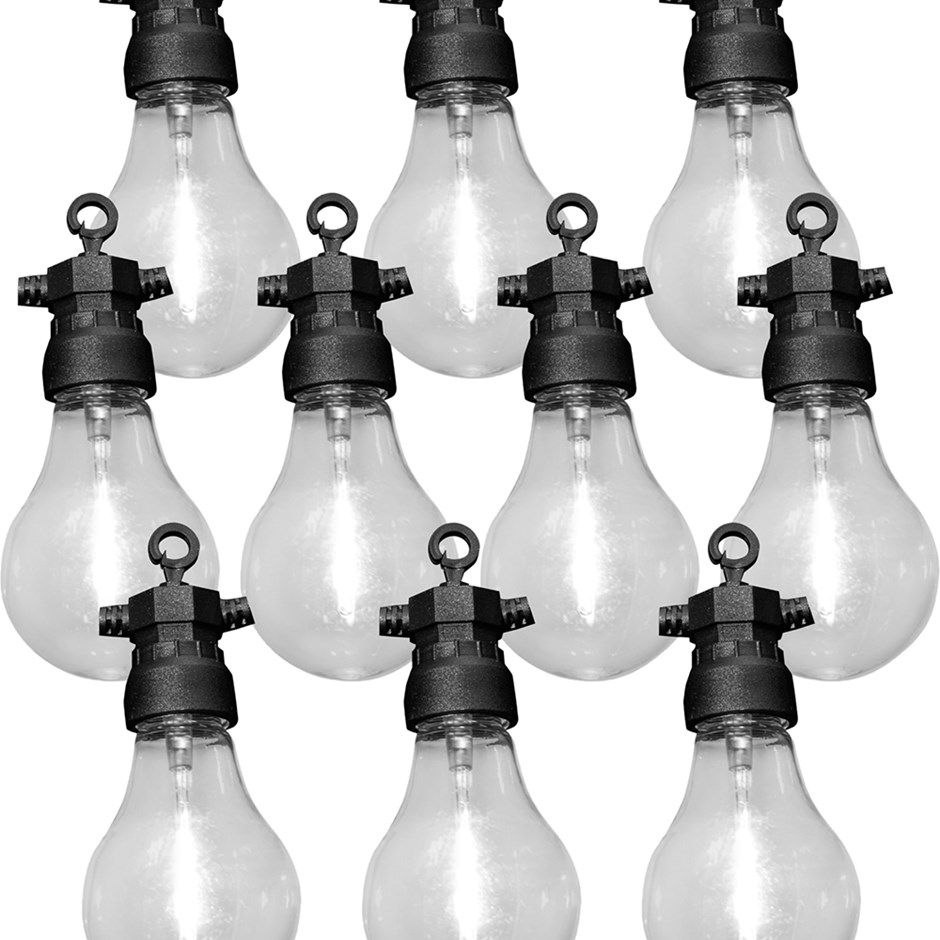 Tahiti Festoon Lights with Warm White Bulbs | 24V | 10 Pack 