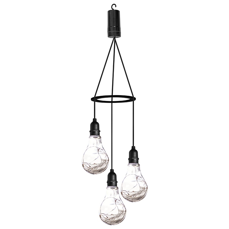 Multicoloured Apollo 3 Drop Pendant Lights |LED bulbs|Battery Powered