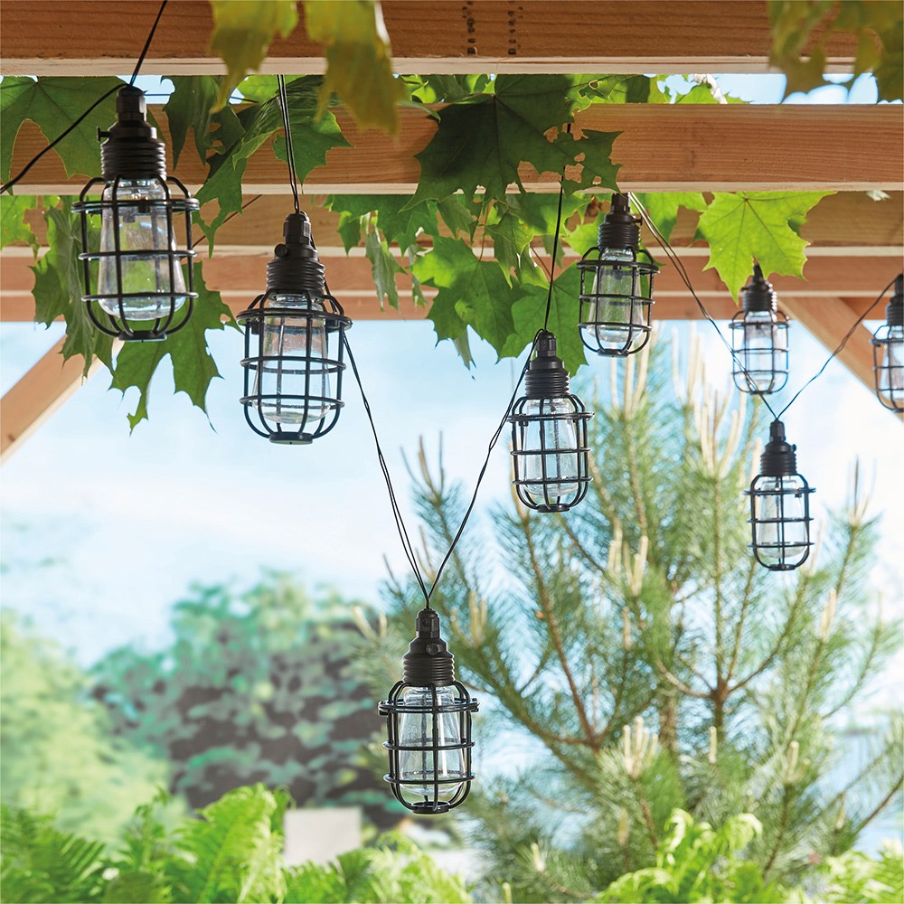 Amber Corsica String Lights | 10 LED Bulbs |  Solar Powered