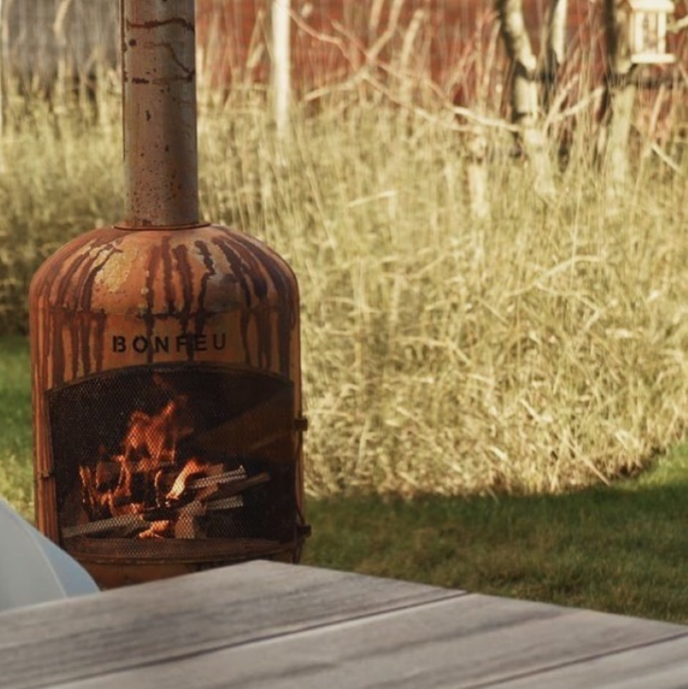 BonBono Black Outdoor Fireplace