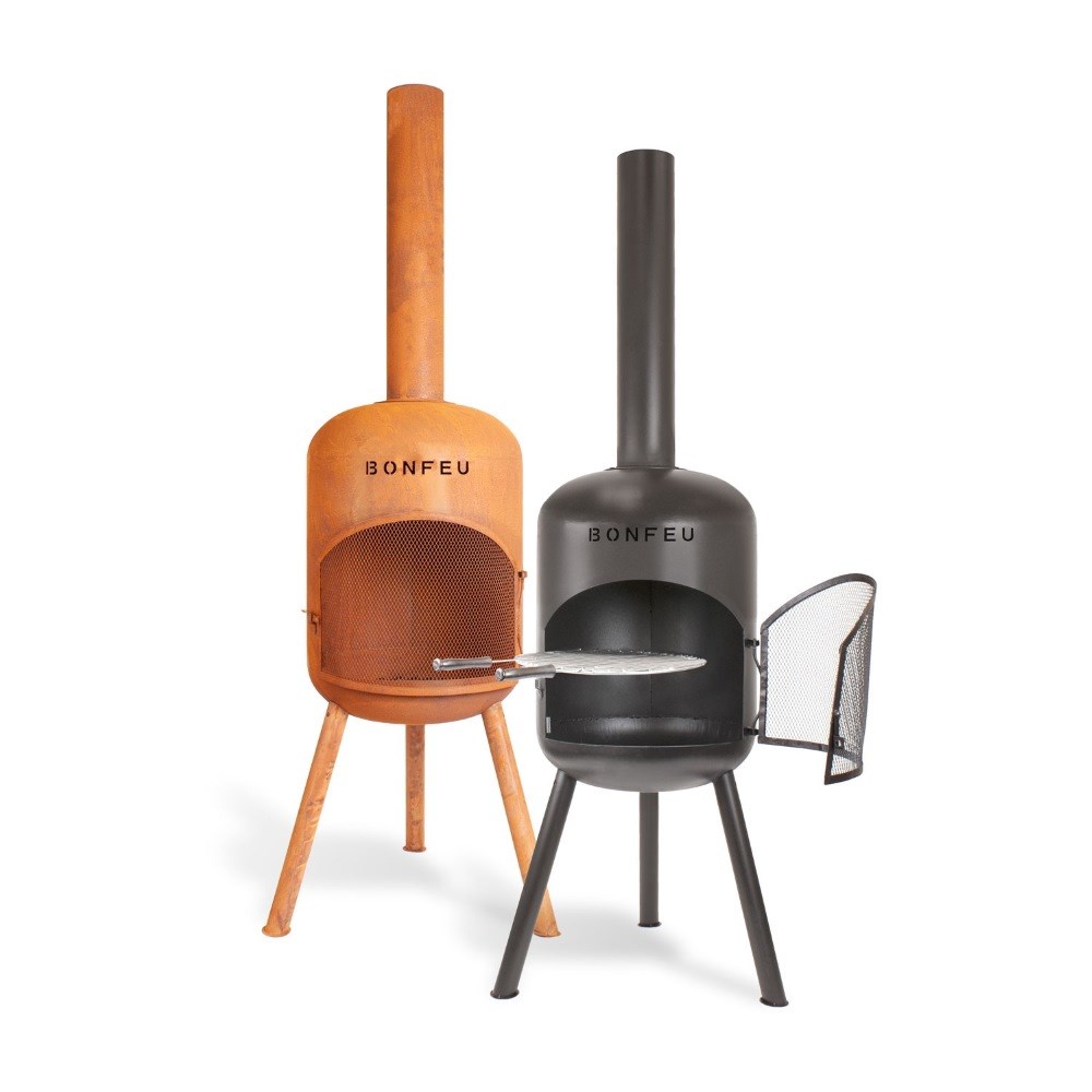 BonBono Black Outdoor Fireplace