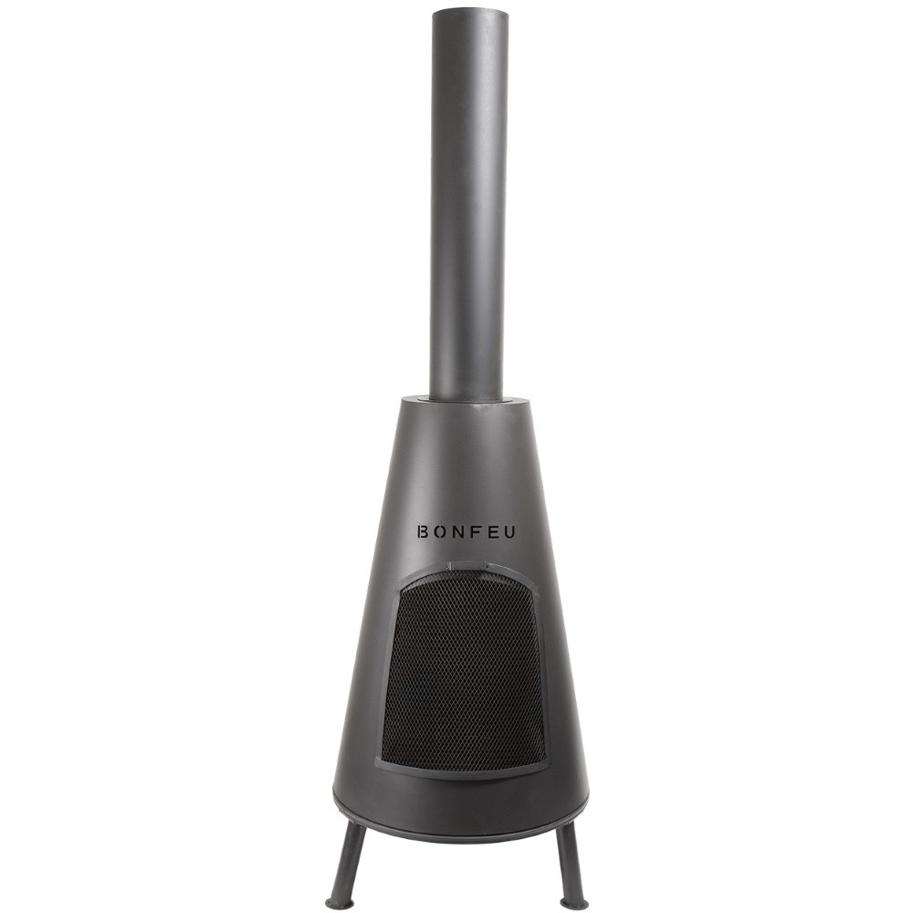 BonPyra Black Outdoor Fireplace