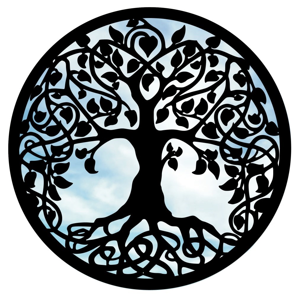 Tree of Life Round Acrylic Mirror 33cms