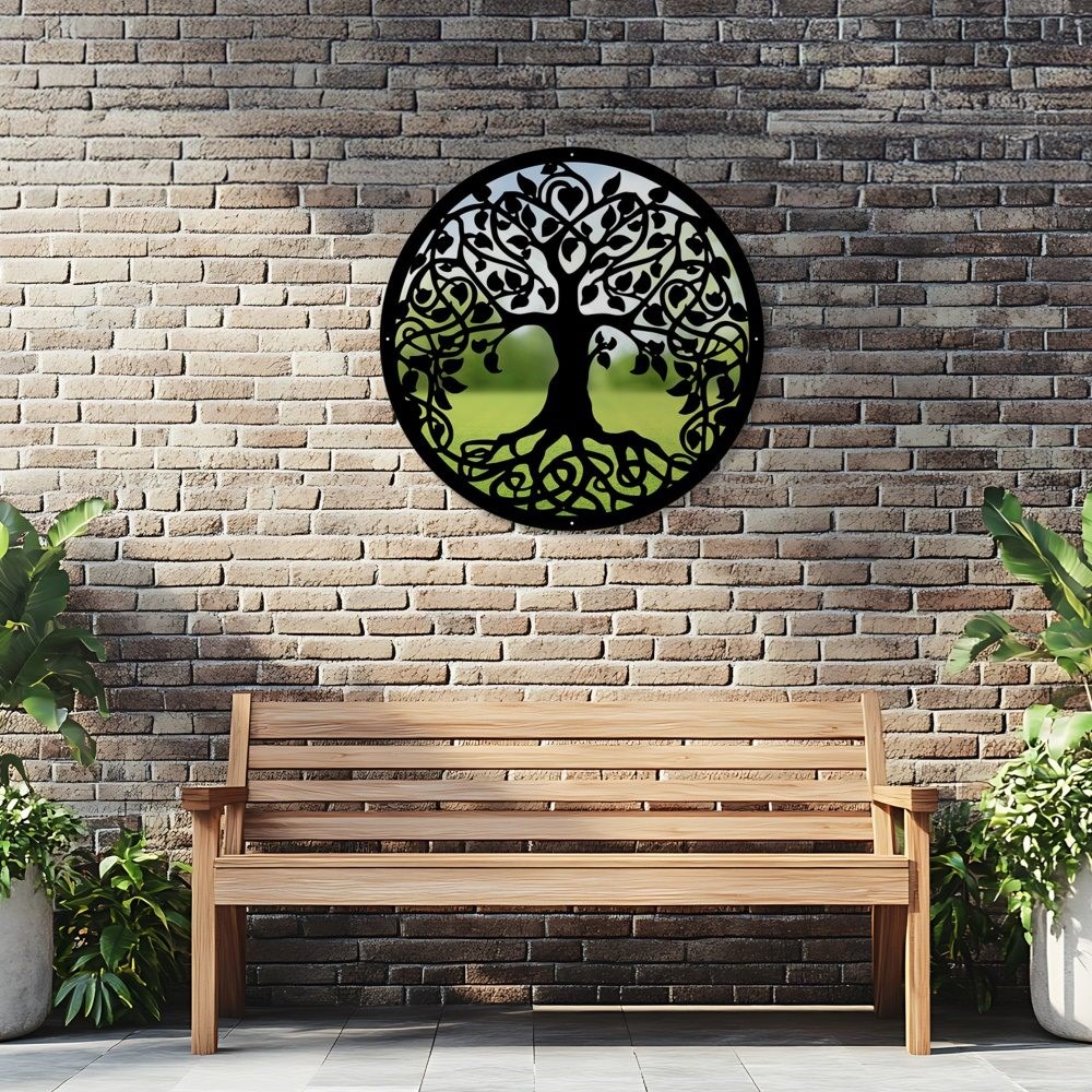 Tree of Life Round Acrylic Mirror 33cms