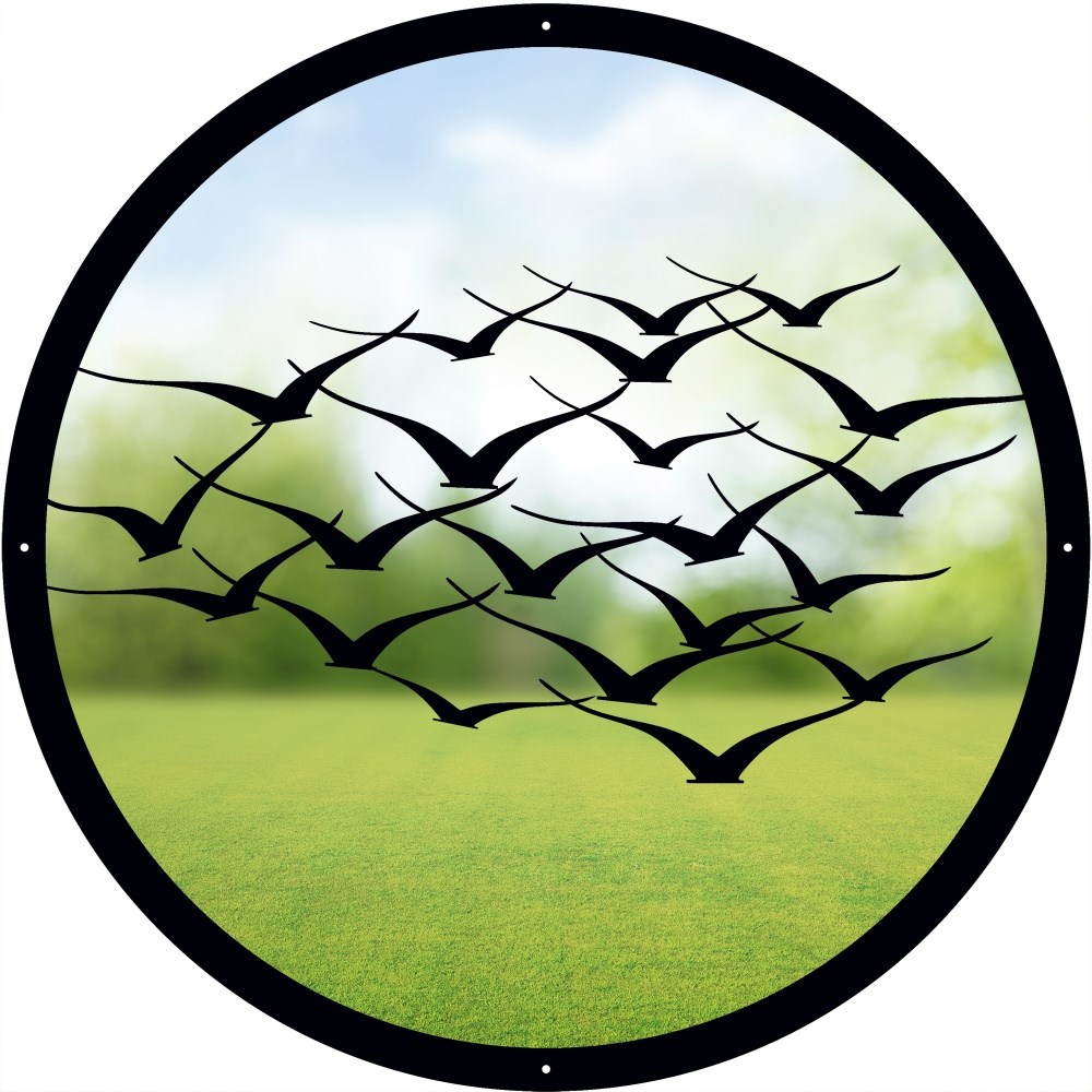 Flocks of Birds Acrylic Round Mirror 33cms