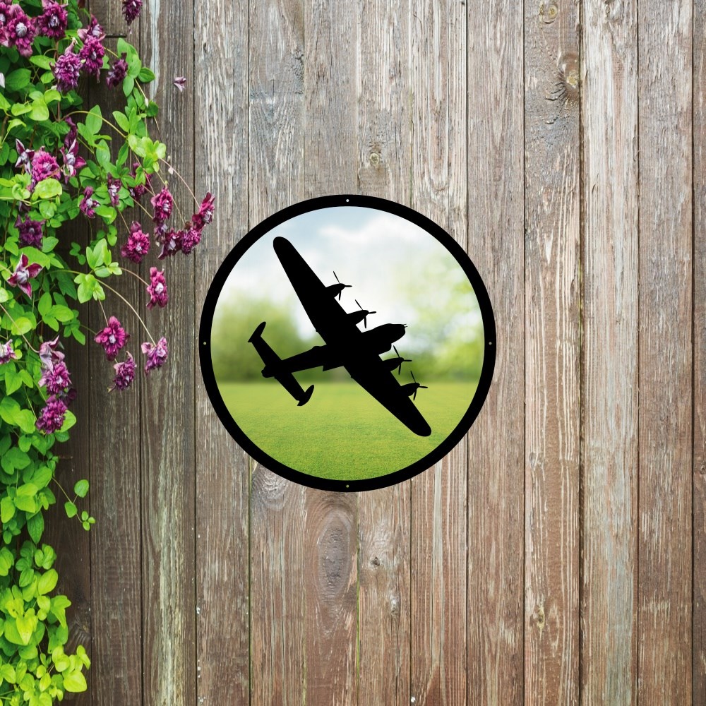 Lancaster Bomber Painted Acrylic Round Mirror