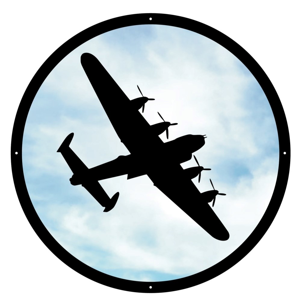 Lancaster Bomber Acrylic Round Mirror 33cms