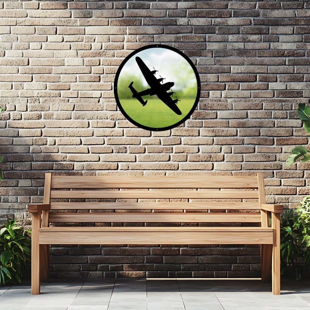 Lancaster Bomber Acrylic Round Mirror 33cms