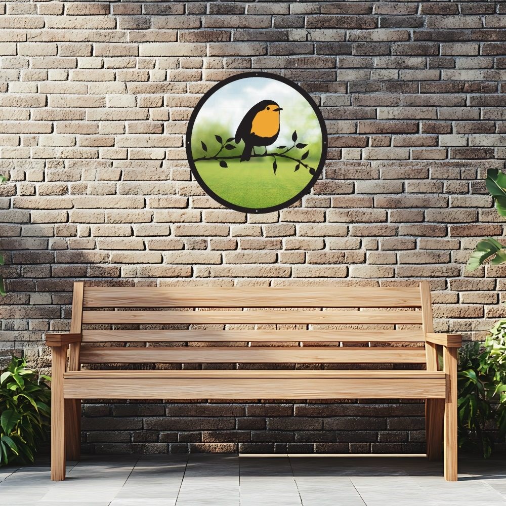 Robin Acrylic Round Mirror 33cms