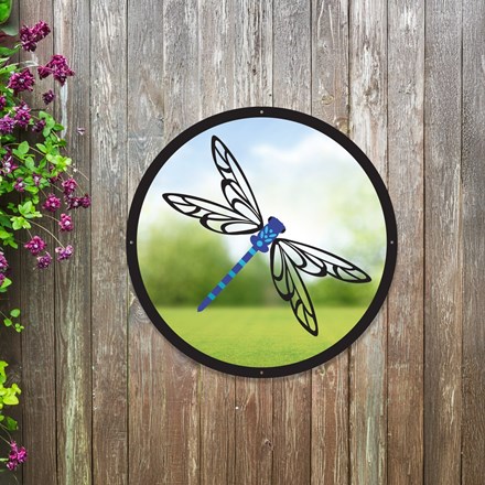 Dragonfly Acrylic Round Mirror 33cms