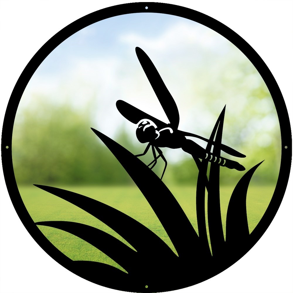 Little Dragonfly Acrylic Round Mirror 33cms