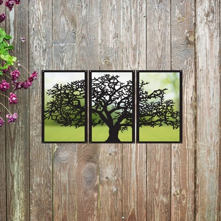 3 Panel Tree Acrylic Rectangular Mirror 35cms x 22cms per panel