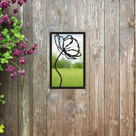 Poppy Acrylic Rectangular Mirror 35cms x 22cms