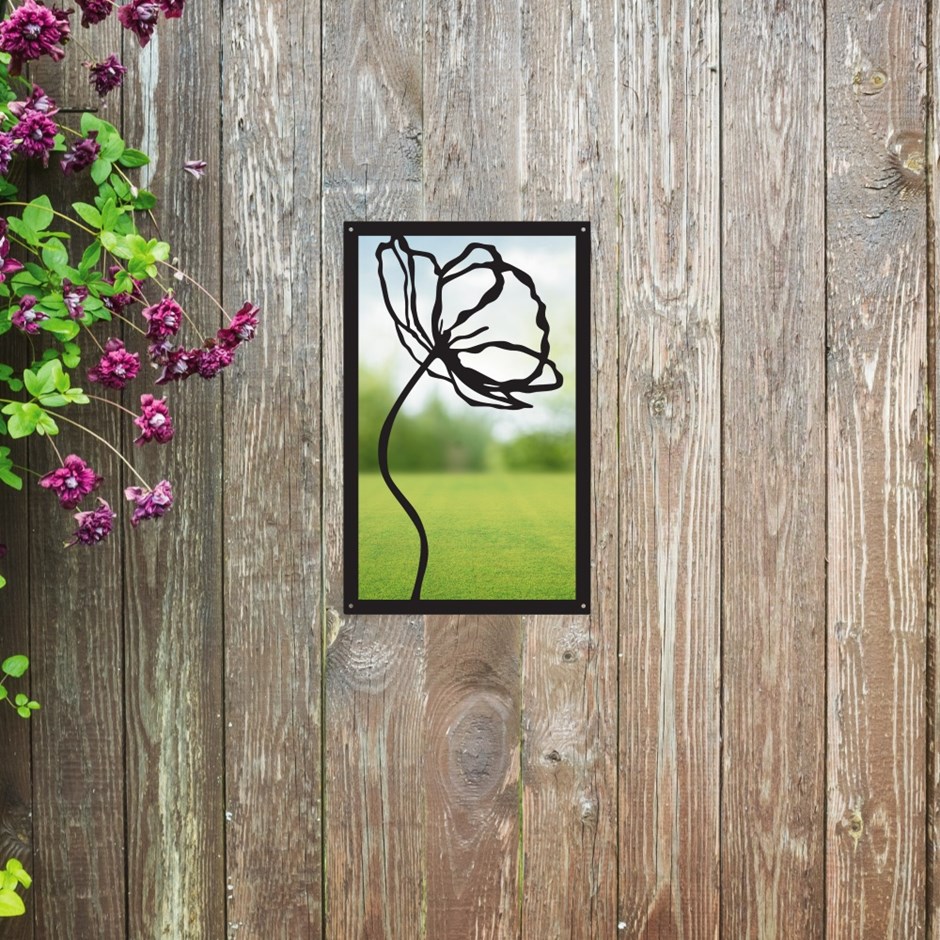 Poppy Acrylic Rectangular Mirror 35cms x 22cms