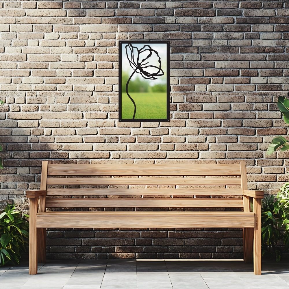 Poppy Acrylic Rectangular Mirror 35cms x 22cms