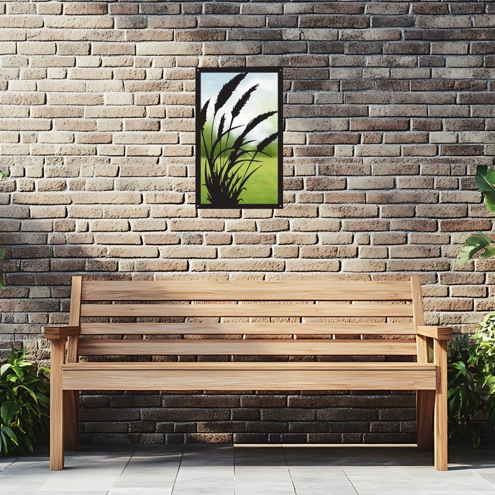 Grass In The Wind Acrylic Rectangular Mirror 35cms x 22cms