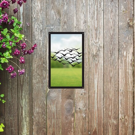 Flock Of Birds Acrylic Rectangular Mirror 35cms x 22cms