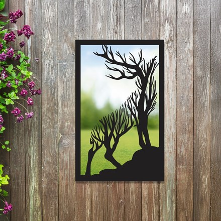 Roaring Stag Acrylic Rectangular Mirror 35cms x 22cms