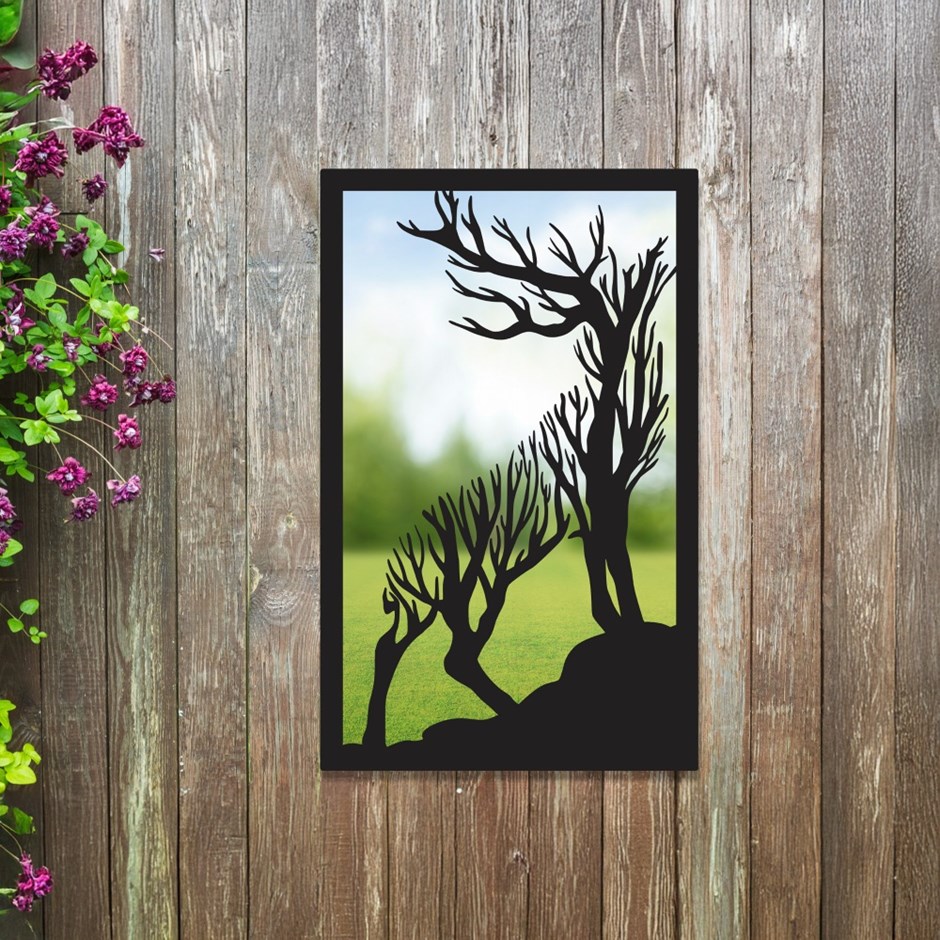 Roaring Stag Acrylic Rectangular Mirror 35cms x 22cms