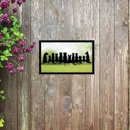 Dogs In Silhouette Rectangular Mirror 22cms x 35cms