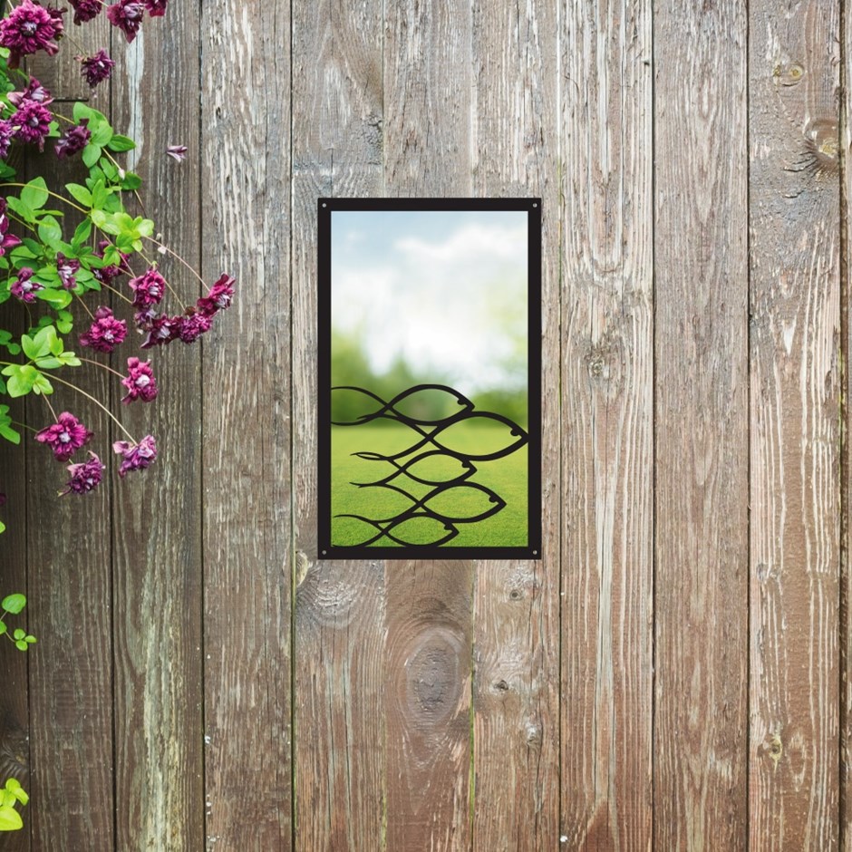 Swimming Fish Acrylic Rectangular Mirror 35cms x 22cms