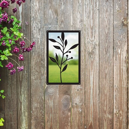 Olive Branch Acrylic Rectangular Mirror 35cms x 22cms
