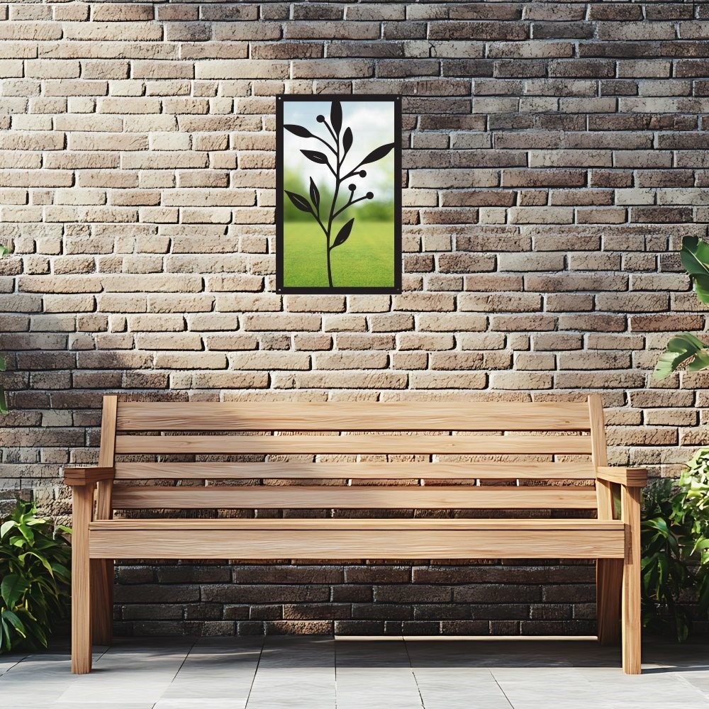 Olive Branch Acrylic Rectangular Mirror 35cms x 22cms