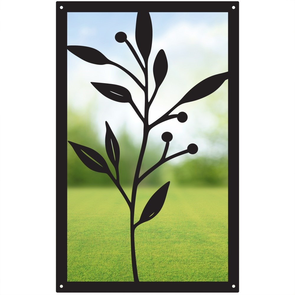 Olive Branch Acrylic Rectangular Mirror 35cms x 22cms