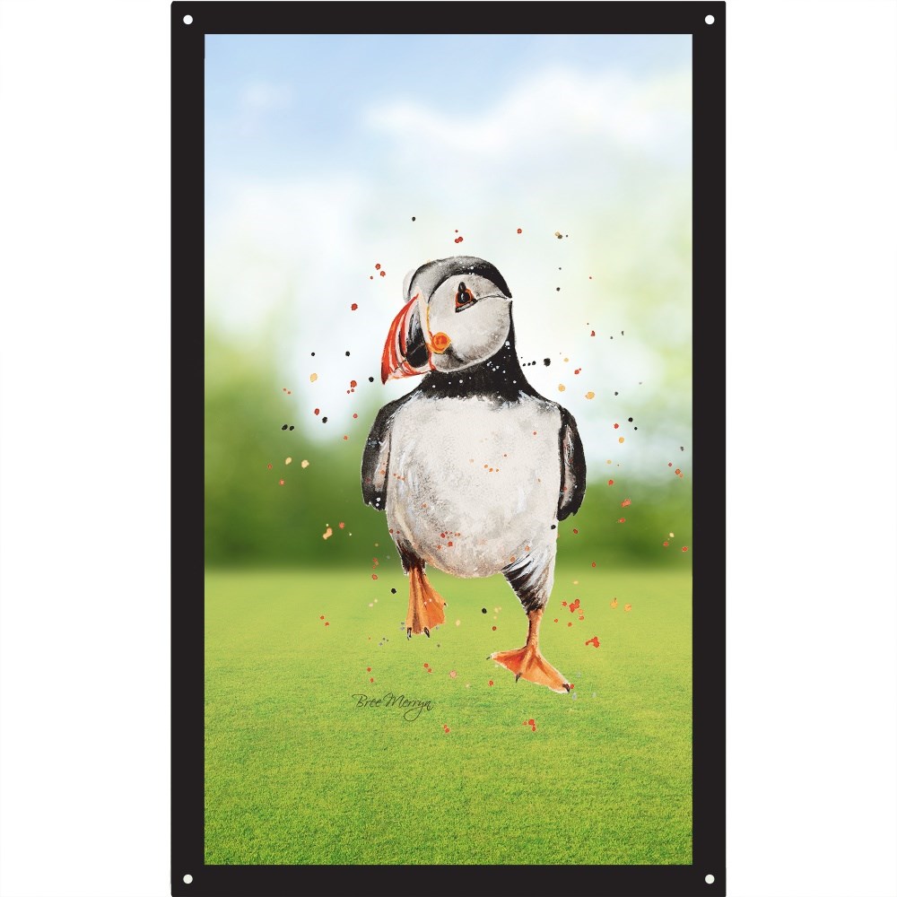 Walking Puffin Acrylic Painted Mirror 35cms