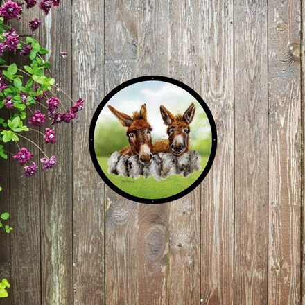 Barny And Fred Acrylic Painted Mirror 33cms