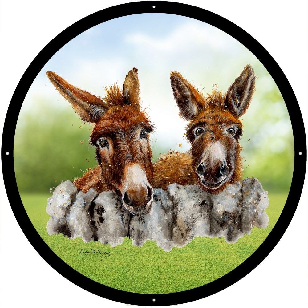 Barny And Fred Acrylic Painted Mirror 33cms