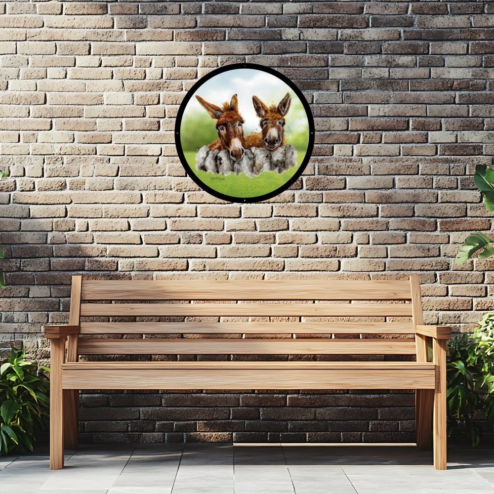Barny And Fred Acrylic Painted Mirror 33cms