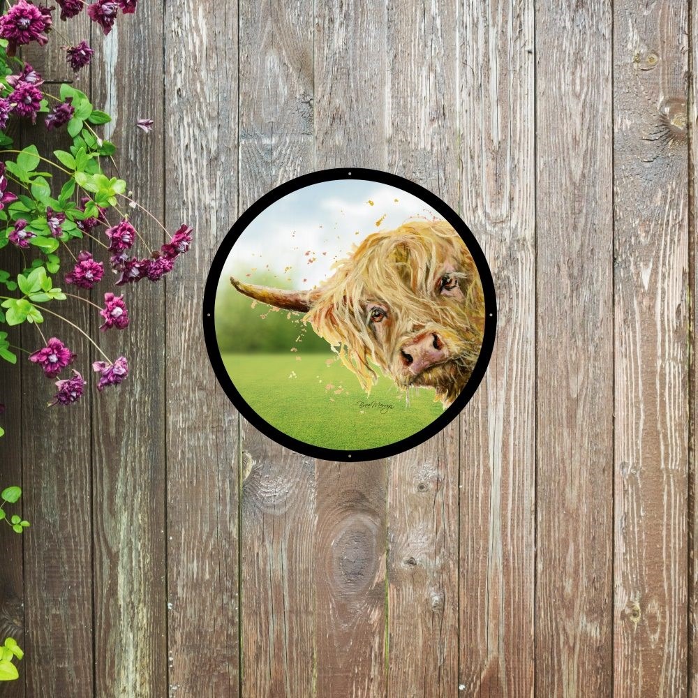 Brody Circular Acrylic Painted Mirror
