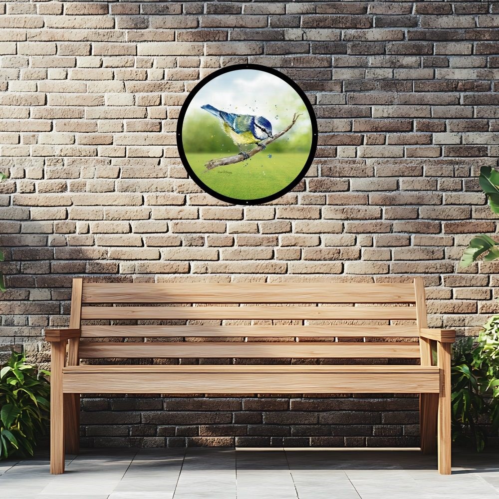 Betty Painted Acrylic Round Mirror 33cms