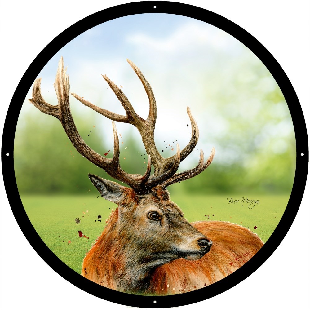 Sutherland Painted Acrylic Round Mirror 33cms