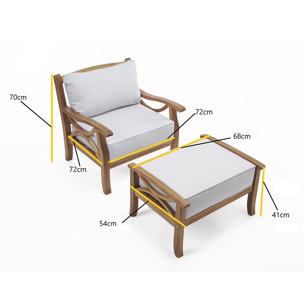 Sorrento Armchair & Footstool Set