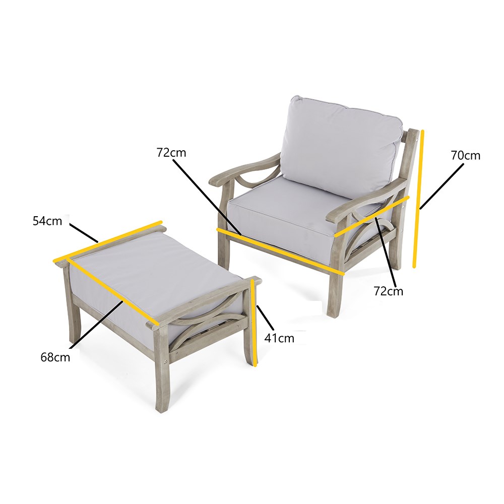 Sorrento Armchair & Footstool Set