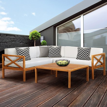Kemberton Hardwood Garden Corner Sofa Set