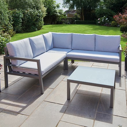 Oakley Aluminium Garden Corner Sofa Set