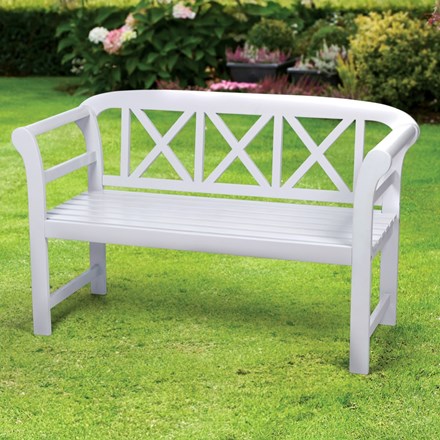 Polyurethane Painted Bewdley Bench | Pearl White | L1.2m