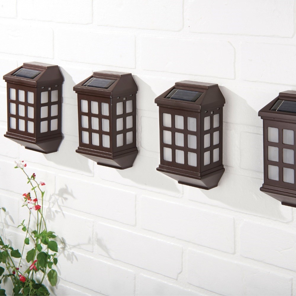thumbnail image 2 of 4 Pcs Solar Deck LED Lights, Outdoor Waterproof Warm Solar Step Light Fence Lights - LIVINGbasics 2 of 14